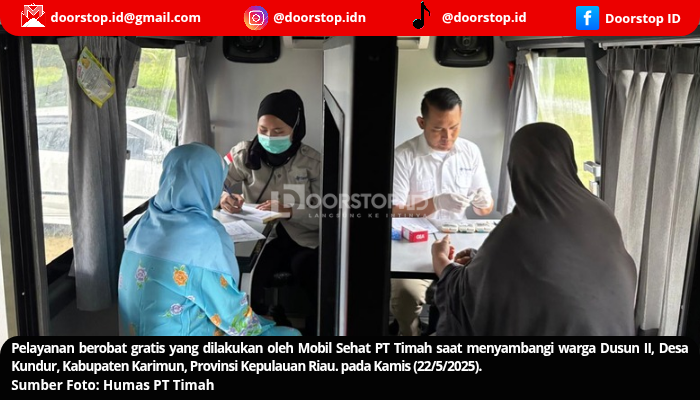 Mobil Sehat PT Timah Sambangi Dusun II Desa Kundur, Ratusan Warga Berobat Gratis