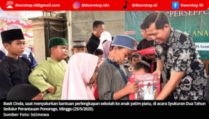 Salurkan Bantuan ke Anak Yatim Piatu, Basit Cinda Didoakan Jadi Wali Kota