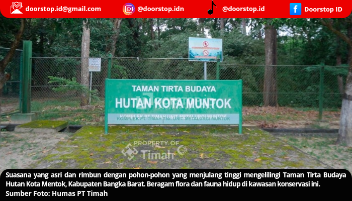 Hutan Kota Mentok, Komitmen PT Timah Jaga Flora Fauna Endemik dan Kawasan Konservasi