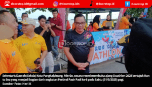 Duathlon ”Run to Sea” Ramaikan Festival Pasir Padi ke-6, Mie Go: Ini Awal Kebangkitan Sport Tourism Pangkalpinang