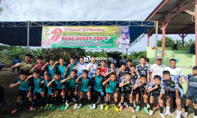 Turnamen Sepak Bola Usia Dini “Bang Rossi Cup” Semarakkan Hari Bhayangkara ke-79 di Air Gegas