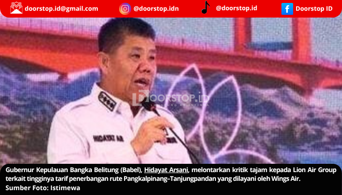 Kritik Tarif Wings Air Rute Tanjung Pandan – Pangkalpinang yang Tembus Rp 1,2 Juta, Gubernur Babel: Penerbangan Termahal di Dunia