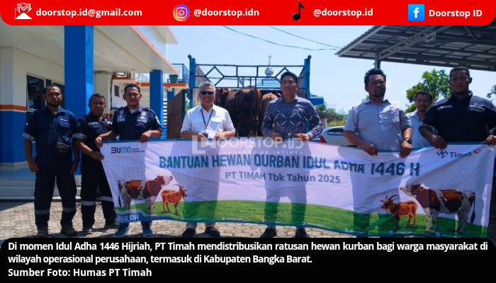 Iduladha Penuh Makna, PT Timah Bagikan Hewan Kurban bagi Warga Bangka Barat