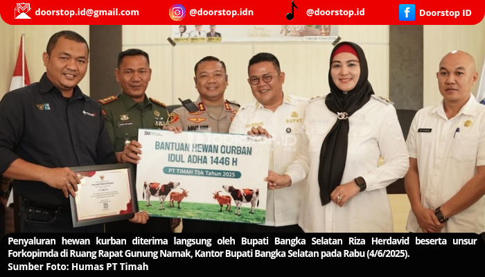 PT Timah Salurkan 30 Hewan Kurban Bagi Warga Bangka Selatan 