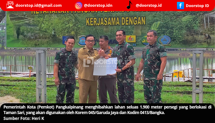 Pemkot Pangkalpinang Hibahkan Lahan untuk TNI, Perkuat Ketahanan Pangan dan Sentuh Warga Lewat Bantuan Sembako