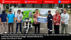 Wujud Kepedulian Lingkungan, PT Timah Salurkan CSR ke Bank Sampah Nyiur Karya Lestari