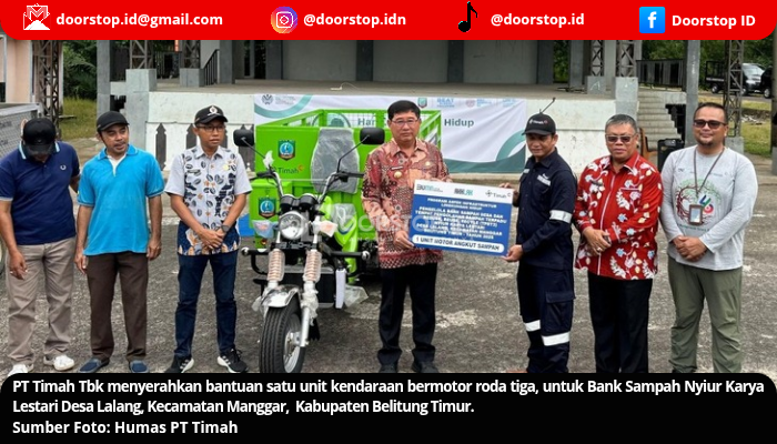Wujud Kepedulian Lingkungan, PT Timah Salurkan CSR ke Bank Sampah Nyiur Karya Lestari