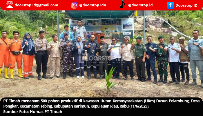 Tingkatkan Perekonomian dan Lestarikan Lingkungan, PT Timah Tanam 500 Pohon Produktif di Kabupaten Karimun