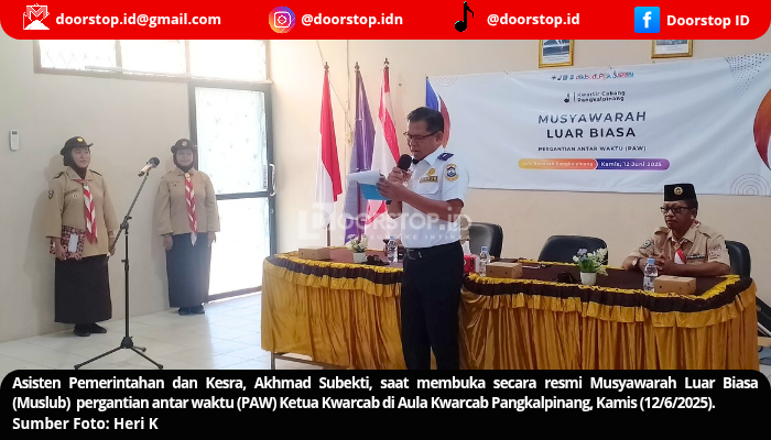 Buka Muslub PAW Ka Kwarcab Pangkalpinang, Subekti: Terpilih Ketua Baru yang Visioner dan Kuat Finansial