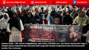 Nobar Film Hayya 3 di Kepulauan Babel: Ratusan Anak Yatim Piatu dan Masyarakat ‘Putihkan’ BES Cinema Pangkalpinang