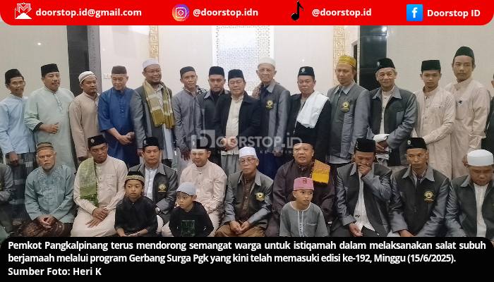 Gerbang Surga Pgk ke-192, Pemkot Pangkalpinang Ajak Warga Istiqamah Berjamaah
