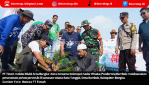 Tanam Pohon Peneduh di Kawasan Wisata Batu Tunggal, Langkah Nyata PT Timah Dalam Pelestarian Lingkungan dan Pariwisata Berkelanjutan