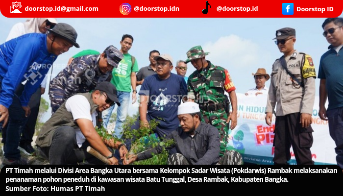Tanam Pohon Peneduh di Kawasan Wisata Batu Tunggal, Langkah Nyata PT Timah Dalam Pelestarian Lingkungan dan Pariwisata Berkelanjutan
