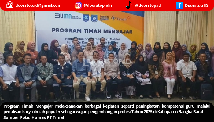Geliatkan Literasi Melalui Penulisan Karya Ilmiah Populer, Puluhan Guru di Bangka Barat Antusias Ikuti Program Timah Mengajar
