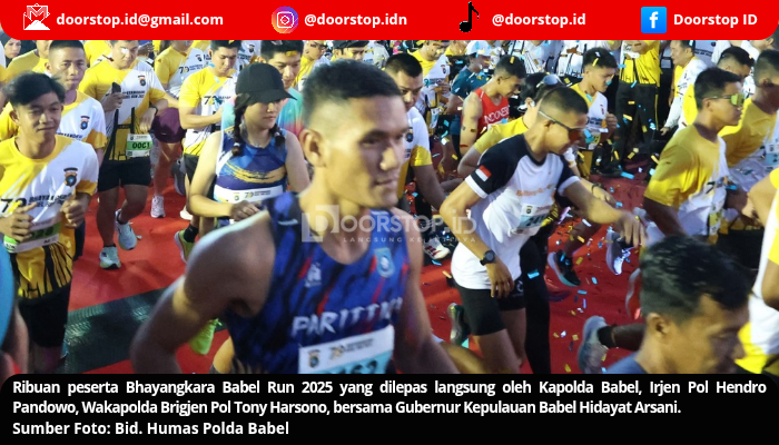 Kapolda Hingga Gubernur Babel Lepas 3.002 Peserta Bhayangkara Babel Run 2025