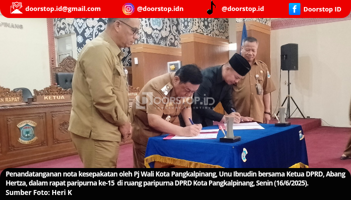 Pemkot Pangkalpinang dan DPRD Sepakati Perubahan KUA-PPAS 2025, Pj Wali Kota: Ini Hasil Diskusi Panjang dan Kolaborasi