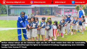 Edukasi Bahaya Api Sejak Dini, PT Timah Gelar Fire Fighter Go to School di TK Kutilang I Pangkalpinang