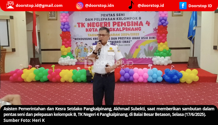 Pelepasan Murid TK Negeri Pembina 4 Pangkalpinang, Subekti: Generasi Emas Butuh Peran Ibu dan Pendidik yang Sabar