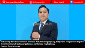 Polresta Bersihkan Tempat Ibadah, Ketua Pokja PWI Kota Pangkalpinang Angkat Topi