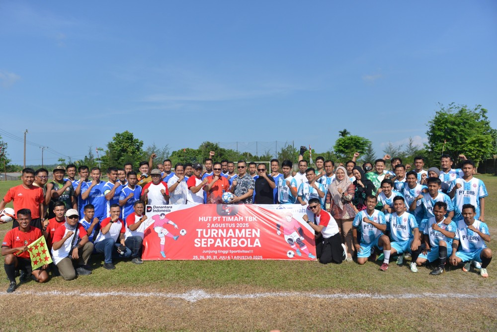 Rayakan HUT ke-49, Karyawan PT Timah Satu Semangat Berolahraga