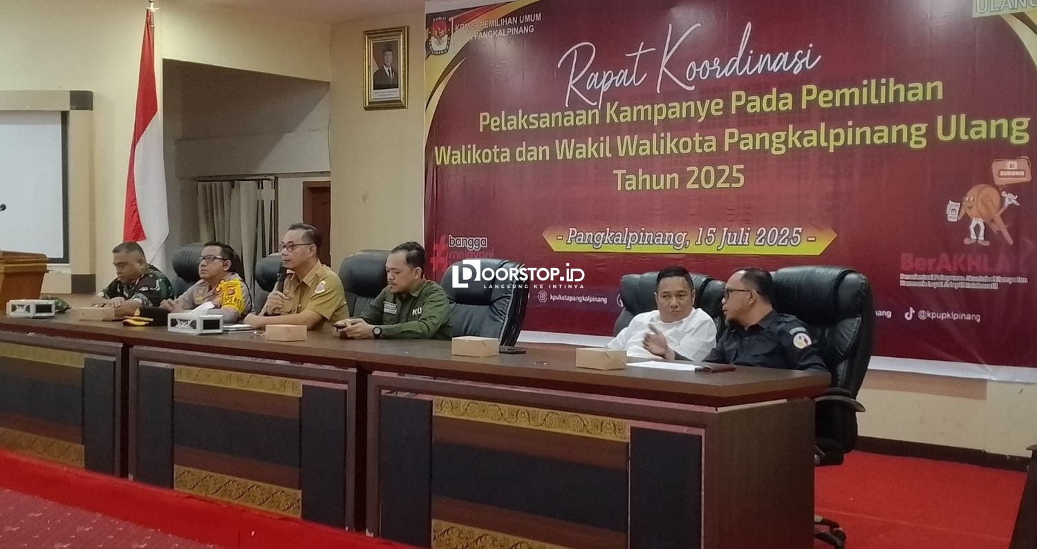 KPU Gelar Rakor Kampanye Pilkada Ulang Pangkalpinang 2025, Sekda Tekankan Aturan Gunakan Aset dan APK