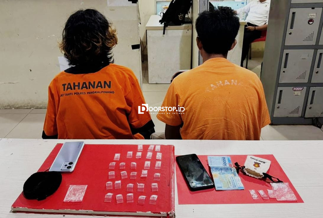 Polresta Pangkalpinang Tangkap Dua Nelayan di Batu Belubang, Sita 9,61 Gram Sabu