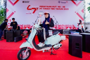 Doa dan Harapan Terkabul, Deni dan Kurninarti Raih Motor Impian di Pekan Sehat HUT ke-49 PT Timah