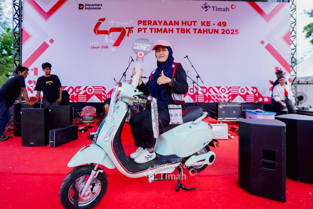 Doa dan Harapan Terkabul, Deni dan Kurninarti Raih Motor Impian di Pekan Sehat HUT ke-49 PT Timah