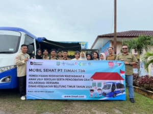 PT Timah Hadirkan Pelayanan Mobil Sehat di SMPN 1 Simpang Pesak