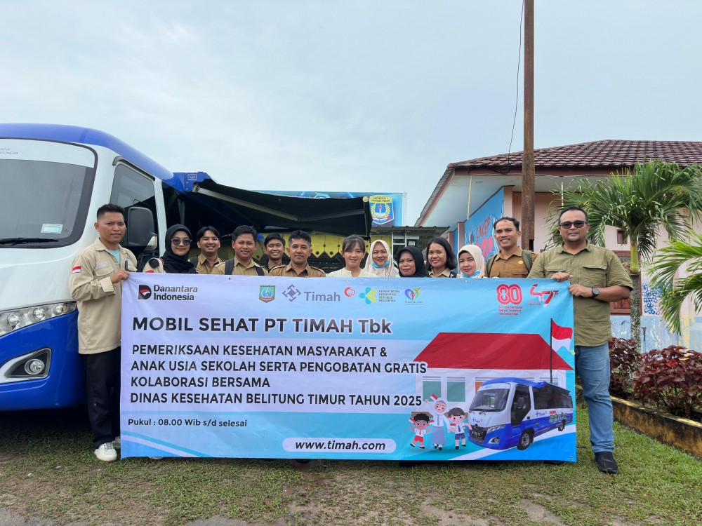 PT Timah Hadirkan Pelayanan Mobil Sehat di SMPN 1 Simpang Pesak