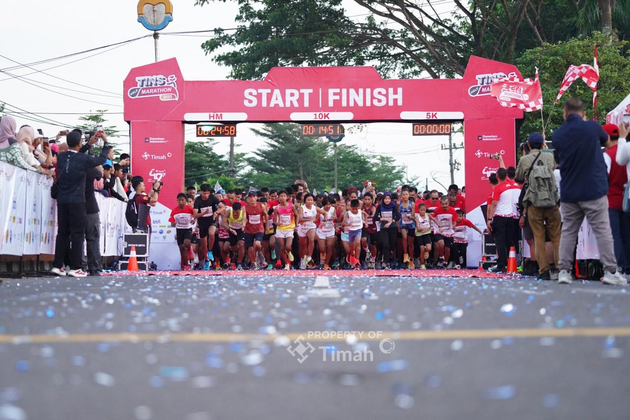 Ribuan Pelari Ramaikan TINS Half Marathon 2025, Pangkalpinang Jadi Pusat Sportivitas