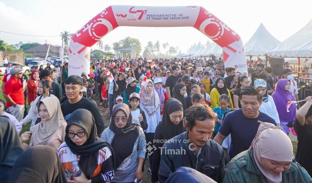 Ribuan Masyarakat Belinyu Tumpah Ruah Ikuti Pekan Sehat HUT ke-49 PT Timah Tbk