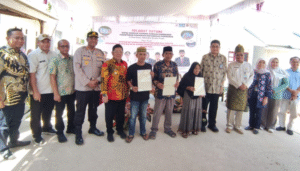 Kanwil BPN Babel Hadiri Peresmian Rumah Relokasi dan Peletakan Batu Pertama Program DAK PPKT di Bangka Tengah