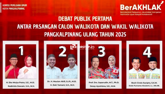 Debat Publik Perdana Pilkada Ulang 2025: Empat Paslon Paparkan Visi Misi Majukan Ekonomi Pangkalpinang