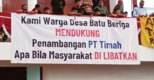 Massa Desak DPRD Babel Dukung Penambangan Rakyat di IUP PT Timah