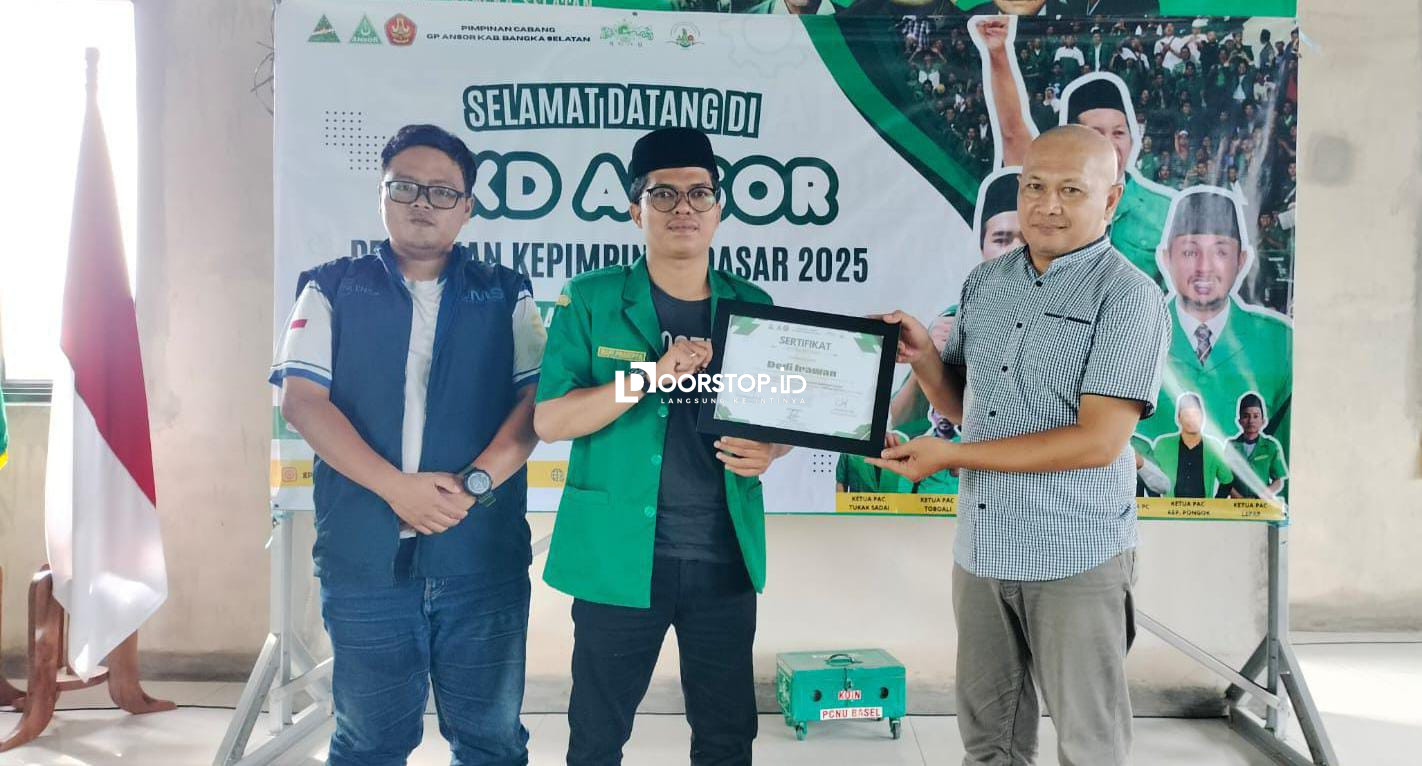 PWI Bangka Selatan Jadi Narasumber PKD Ansor, Bahas Hoaks hingga Judi Online