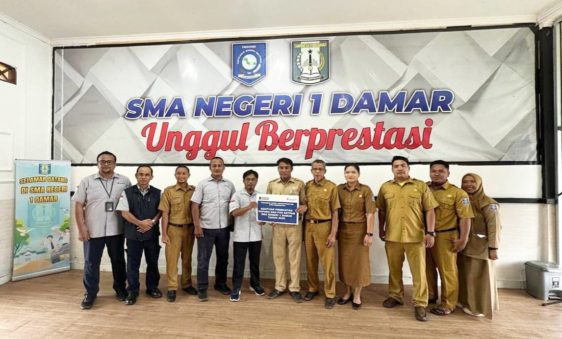 PT Timah Tbk Dukung Pembangunan Sarana dan Prasarana SMAN 1 Damar Belitung Timur