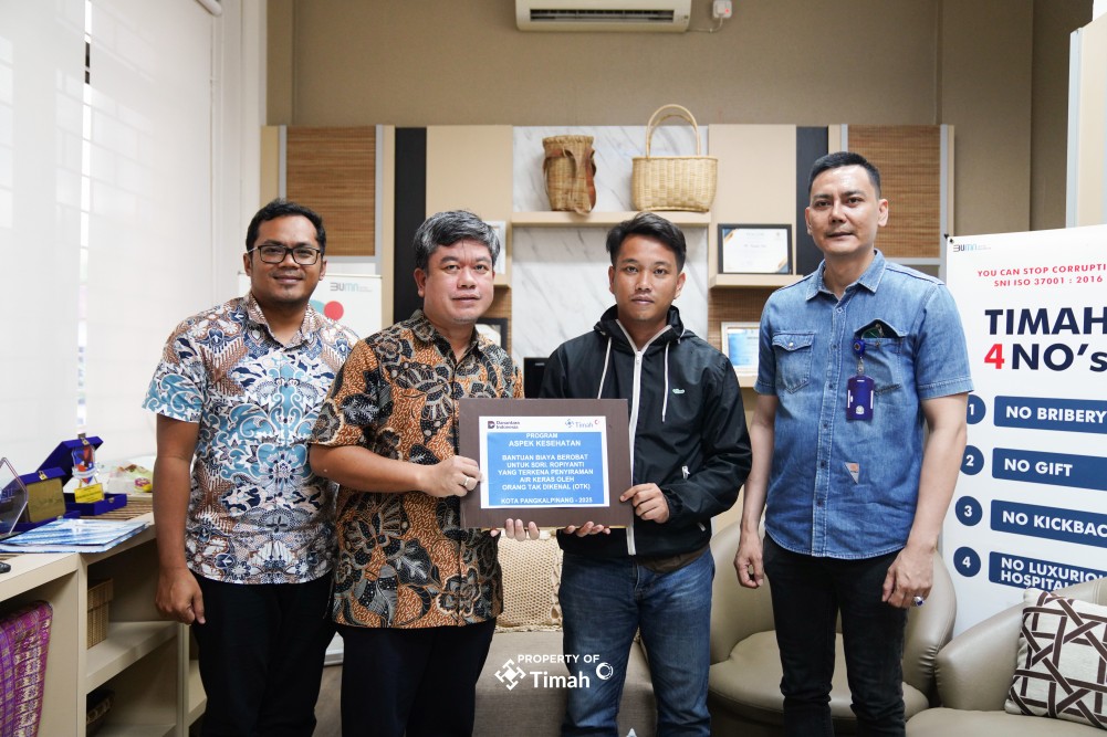 PT Timah Bantu Biaya Pengobatan Ropianti, Korban Penyiraman Air Keras di Pangkalpinang