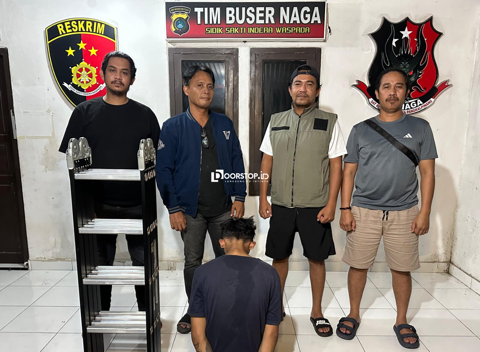 Pemuda di Pangkalpinang Curi Tangga, Jual Online Rp600 Ribu untuk Beli Sabu dan Judol