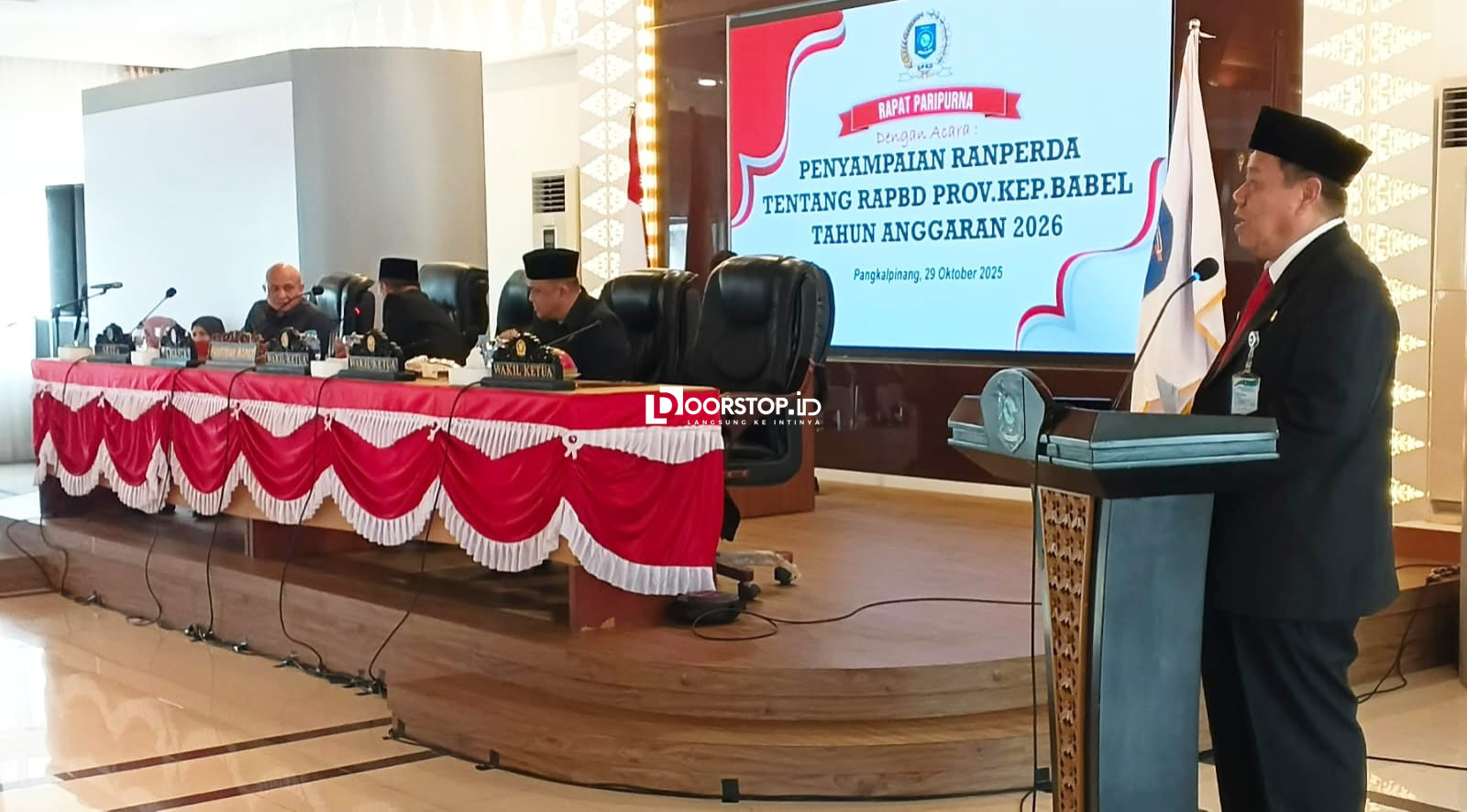 DPRD Babel Terima Ranperda RAPBD 2026, Gubernur Hidayat Tekankan Penguatan PAD dan Kemandirian Fiskal Daerah