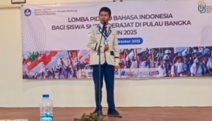 Siswa SMP 1 Sungailiat Ukir Prestasi, Arjuna Rama Andika Sabet Juara 1 Lomba Pidato Bahasa Indonesia Tingkat Provinsi