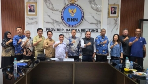 BNNP, Apdesi dan PWI Babel Bersinergi Berantas Narkoba, Sepakat Susun MoU-PKS P4GN, Boy: Anggota PWI Harus Bersih dari Narkoba