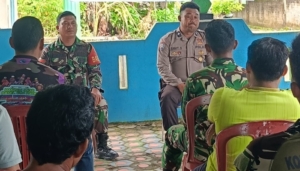 Sinergi TNI-Polri, Satgas TMMD ke-127 Kodim 0432/Basel Beri Penyuluhan Kamtibmas di Pulau Lepar
