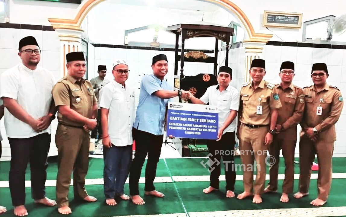 Kolaborasi dengan Pemkab Belitung, PT TIMAH Salurkan Bantuan Sembako untuk Masyarakat di Bulan Ramadan