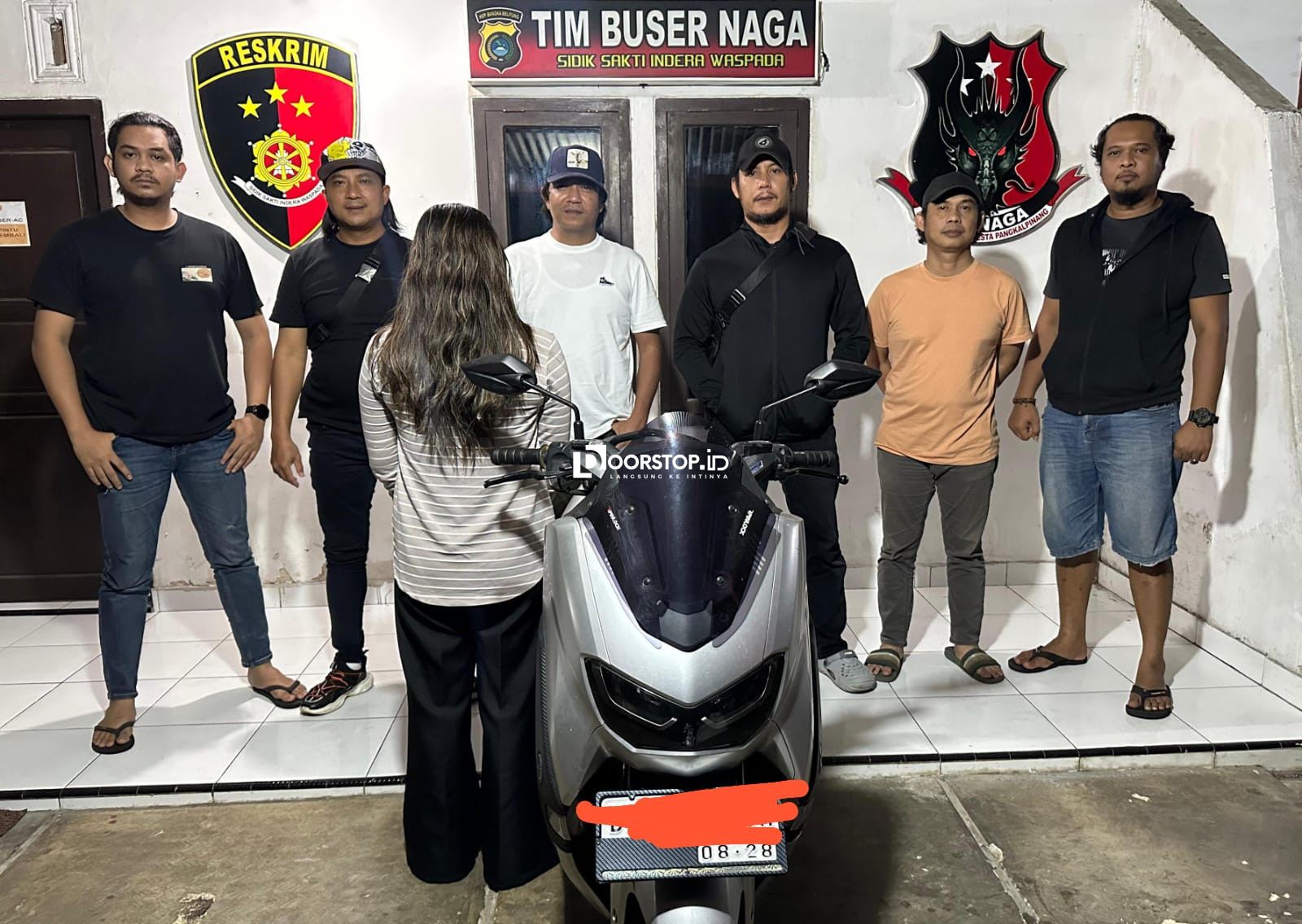 Gelapkan Motor Modus Rental, Haki dan Dua Penadahnya Diciduk Tim Buser Naga Polresta Pangkalpinang