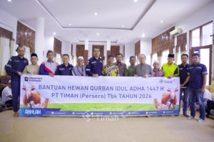 PT TIMAH Hadir untuk Masyarakat, Hewan Kurban Dibagikan ke Desa-desa Operasional