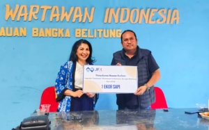 Terima Sapi Kurban dari JFX, Ketua PWI Babel: Bentuk Kepedulian yang Berarti