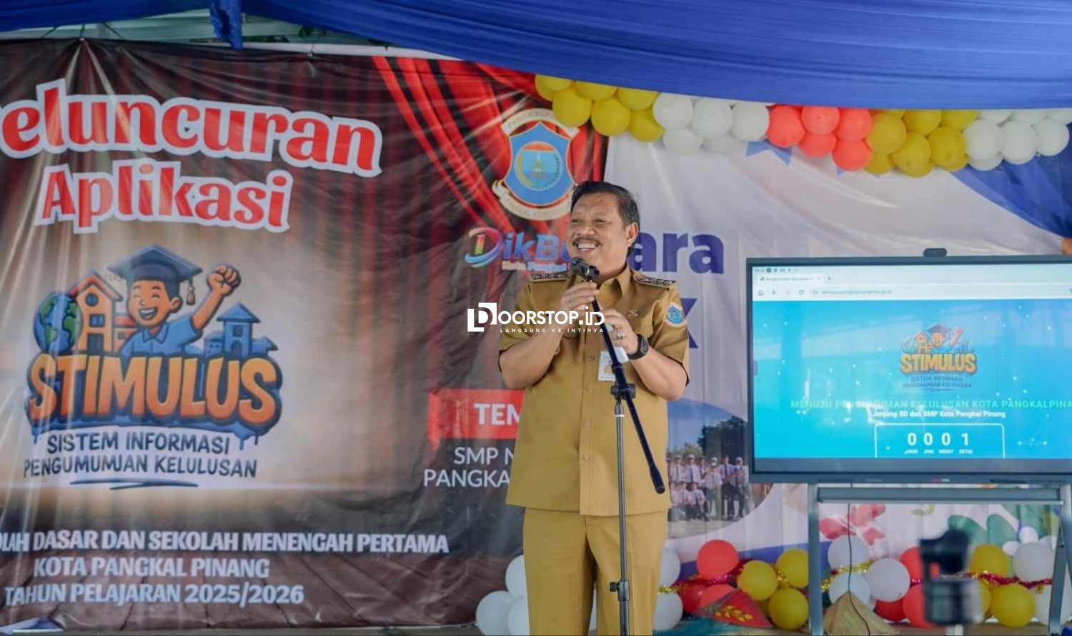 Pemkot Pangkalpinang Luncurkan Stimulus, Aplikasi Sistem Informasi Pengumuman Kelulusan SD dan SMP Secara Online