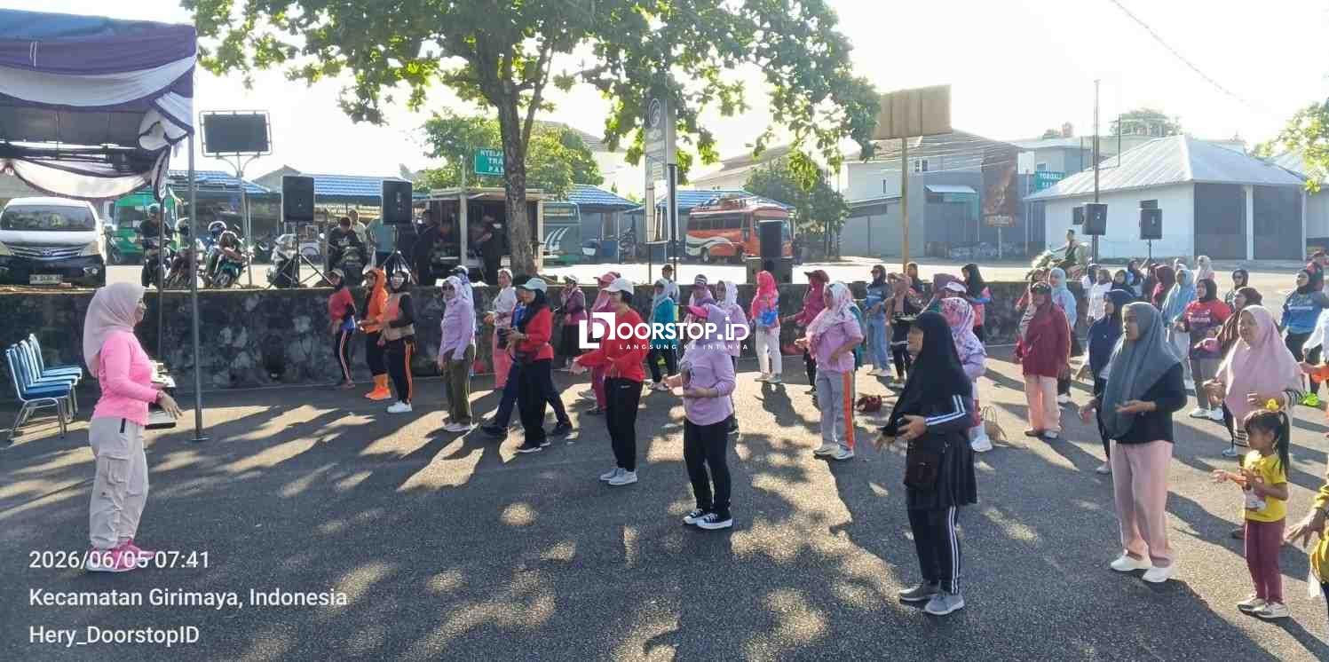 Jadi Instruktur Senam CFD Pemkot Pangkalpinang, Bunda Susanti Tekankan Pola Hidup Sehat