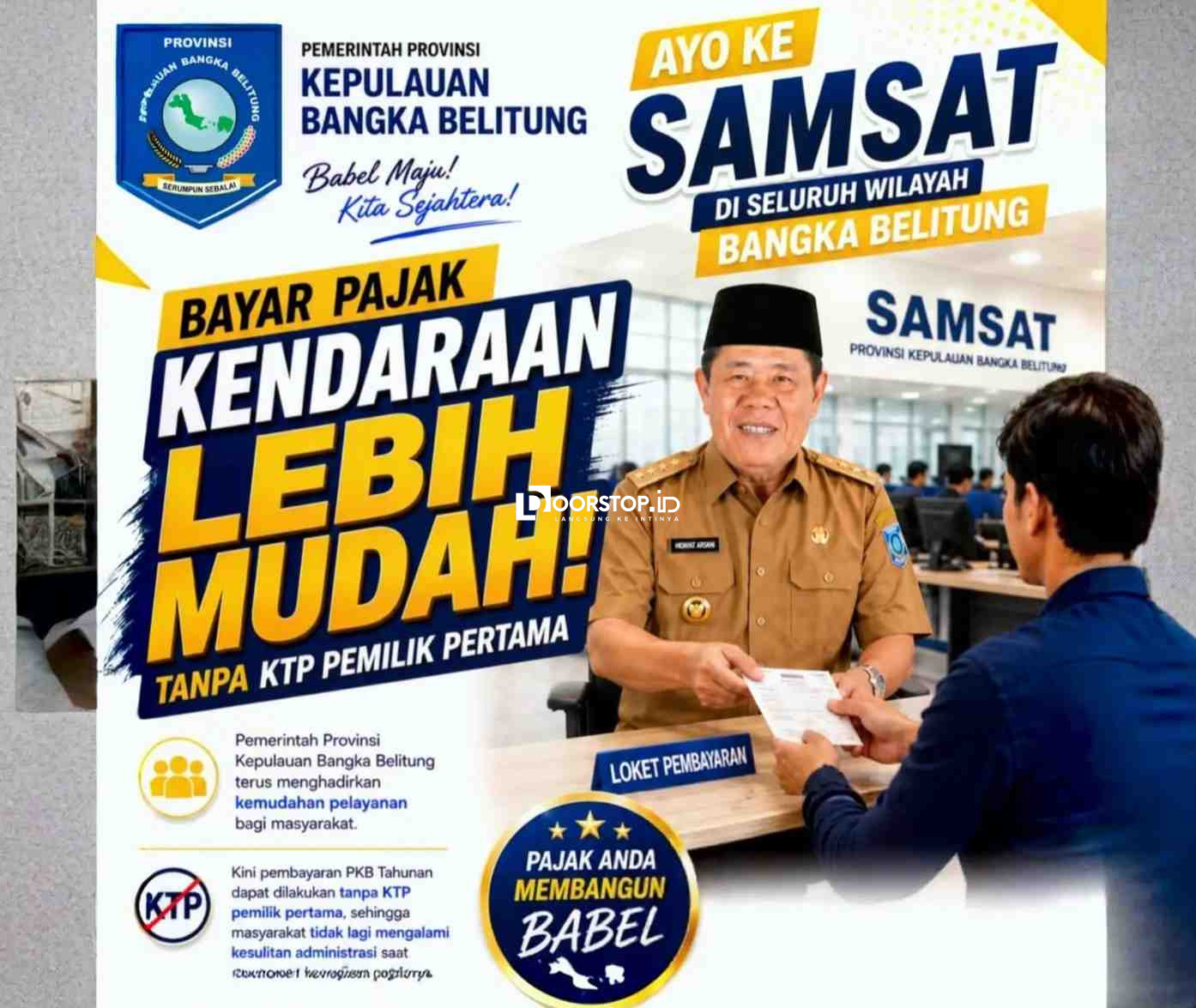 Bayar Pajak Kendaraan Jadi Makin Mudah, Gebrakan Pro Rakyat Gubernur Hidayat Arsani Hapus Syarat KTP Pemilik Pertama di Babel